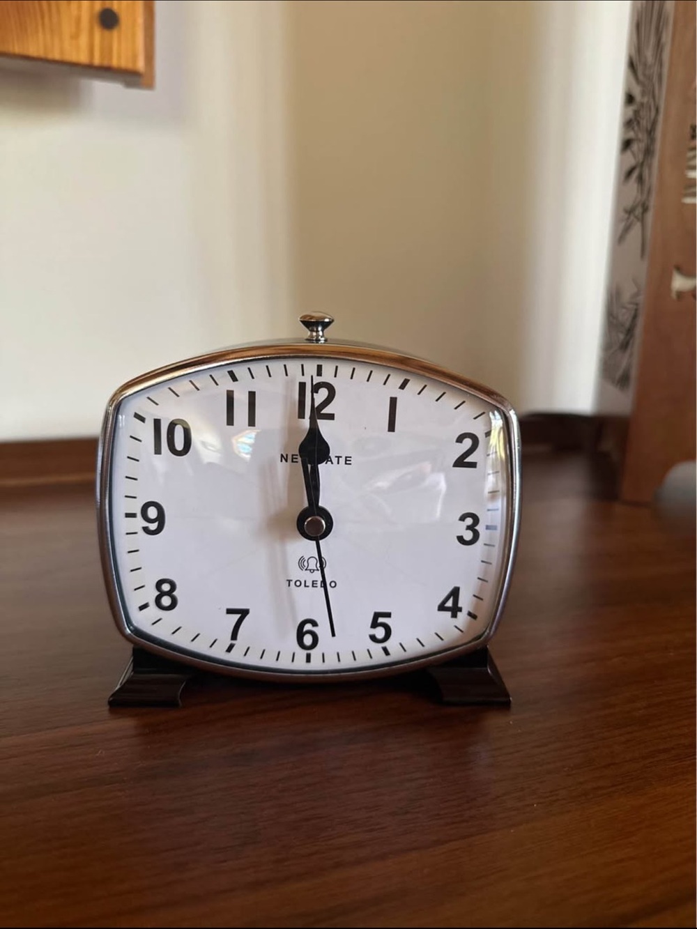 Newgate Toledo Alarm Clock Rejuvenation Black Retro Table Clock, NEW IN BOX